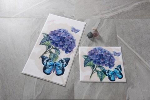 Set 2 covorase de baie Morpho, Confetti, 50x57 cm/57x100 cm, lila