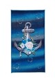 Covoras de baie Romantic Anchor, Confetti, 80x140 cm, bleumarin