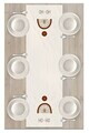 Traversa de masa, Artrunchrst-413, 40x135 cm, Poliester, Multicolor