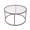 Masuta de cafea, Hanah Home, Brown-Trs-80-Nrd-Srk, Sticla temperata, Maro