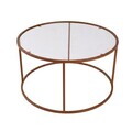Masuta de cafea, Hanah Home, Orange-Trs-80-Nrd-Srk, Sticla temperata, Portocaliu