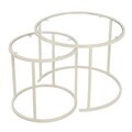 Set masute de cafea, Hanah Home, Beige-Trs-60-42-Nrd-Srk, Bej