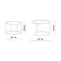 Set masute de cafea, Hanah Home, Beige-Trs-60-42-Nrd-Srk, Bej