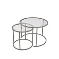 Set masute de cafea, Hanah Home, Grey-Trs-60-42-Nrd-Srk, Gri
