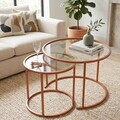 Set masute de cafea, Hanah Home, Orange-Trs-60-42-Nrd-Srk, Portocaliu