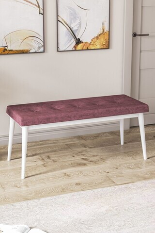 Banca, Hanah Home, Pera Bench, Trandafir praf / Alb