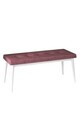 Banca, Hanah Home, Pera Bench, Trandafir praf / Alb