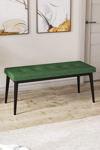 Banca, Hanah Home, Pera Bench, Verde kaki / Negru