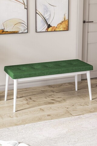 Banca, Hanah Home, Pera Bench, Verde kaki / Alb