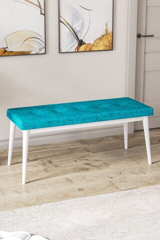 Banca, Hanah Home, Pera Bench, Turcoaz/Alb