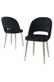 Set scaune 2 piese, Hanah Home, Pane, Antracit / Crom