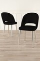 Set scaune 2 piese, Hanah Home, Pane, Negru / Crom