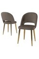 Set scaune 2 piese, Hanah Home, Pane, Cappuccino / Aur