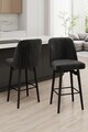 Set scaune 2 piese, Hanah Home, Evax, Negru