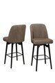 Set scaune 2 piese, Hanah Home, Evax, Cappuccino / Negru
