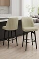 Set scaune 2 piese, Hanah Home, Evax, Crem/Negru