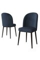 Set scaune 4 piese, Hanah Home, Aste, Antracit/Maro