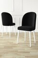 Set scaune 4 piese, Hanah Home, Aste, Alb/Negru