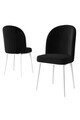 Set scaune 4 piese, Hanah Home, Aste, Alb/Negru