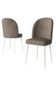 Set scaune 4 piese, Hanah Home, Aste, Cappuccino / Alb