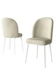 Set scaune 4 piese, Hanah Home, Aste, Crem/Alb
