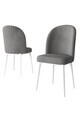 Set scaune 4 piese, Hanah Home, Aste, Gri/Alb