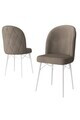 Set scaune 4 piese, Hanah Home, Bika, Cappuccino / Alb