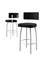 Set scaune  de bar 4 piese, Hanah Home, Wosa, Alb/Negru