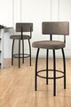 Set scaune  de bar 4 piese, Hanah Home, Wosa, Cappuccino / Negru
