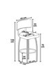 Set scaune  de bar 4 piese, Hanah Home, Wosa, Cappuccino / Negru