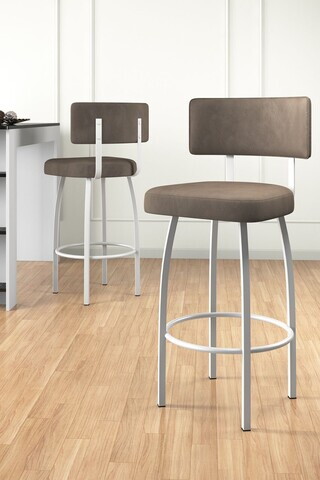Set scaune  de bar 4 piese, Hanah Home, Wosa, Cappuccino / Alb