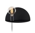 Aplica de perete cu raft Shelfie, Maison in Design, 30 cm, 1 x E27, 100W, negru