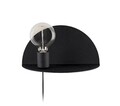 Aplica de perete cu raft Shelfie, Maison in Design, 30 cm, 1 x E27, 100W, negru