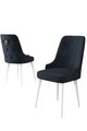 Set scaune 4 piese, Hanah Home, Enoa, Antracit/Alb