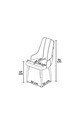 Set scaune 4 piese, Hanah Home, Enoa, Alb/Negru