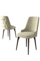 Set scaune 4 piese, Hanah Home, Enoa, Crema/Nuca