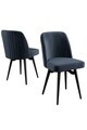 Set scaune 4 piese, Hanah Home, Jiva, Antracit / Negru