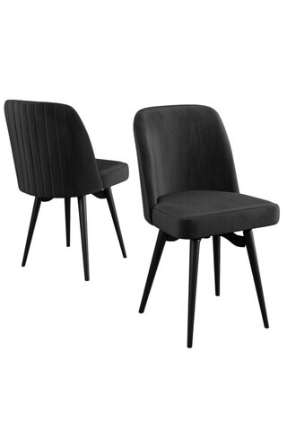 Set scaune 4 piese, Hanah Home, Jiva, Negru