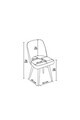 Set scaune 4 piese, Hanah Home, Jiva, Gri/Negru