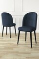 Set scaune 6 piese, Hanah Home, Aste, Antracit / Negru