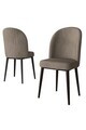 Set scaune 6 piese, Hanah Home, Aste, Cappuccino/Maro