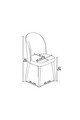 Set scaune 6 piese, Hanah Home, Aste, Crem/Alb