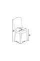 Set scaune 6 piese, Hanah Home, Tita, Antracit/Alb