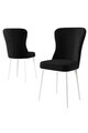 Set scaune 6 piese, Hanah Home, Tita, Alb/Negru