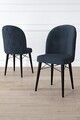 Set scaune 6 piese, Hanah Home, Bika, Antracit / Negru