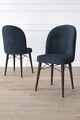 Set scaune 6 piese, Hanah Home, Bika, Antracit / Nuc