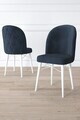 Set scaune 6 piese, Hanah Home, Bika, Antracit/Alb
