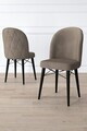 Set scaune 6 piese, Hanah Home, Bika, Cappuccino / Negru