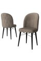 Set scaune 6 piese, Hanah Home, Bika, Cappuccino / Negru