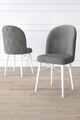 Set scaune 6 piese, Hanah Home, Bika, Gri/Alb